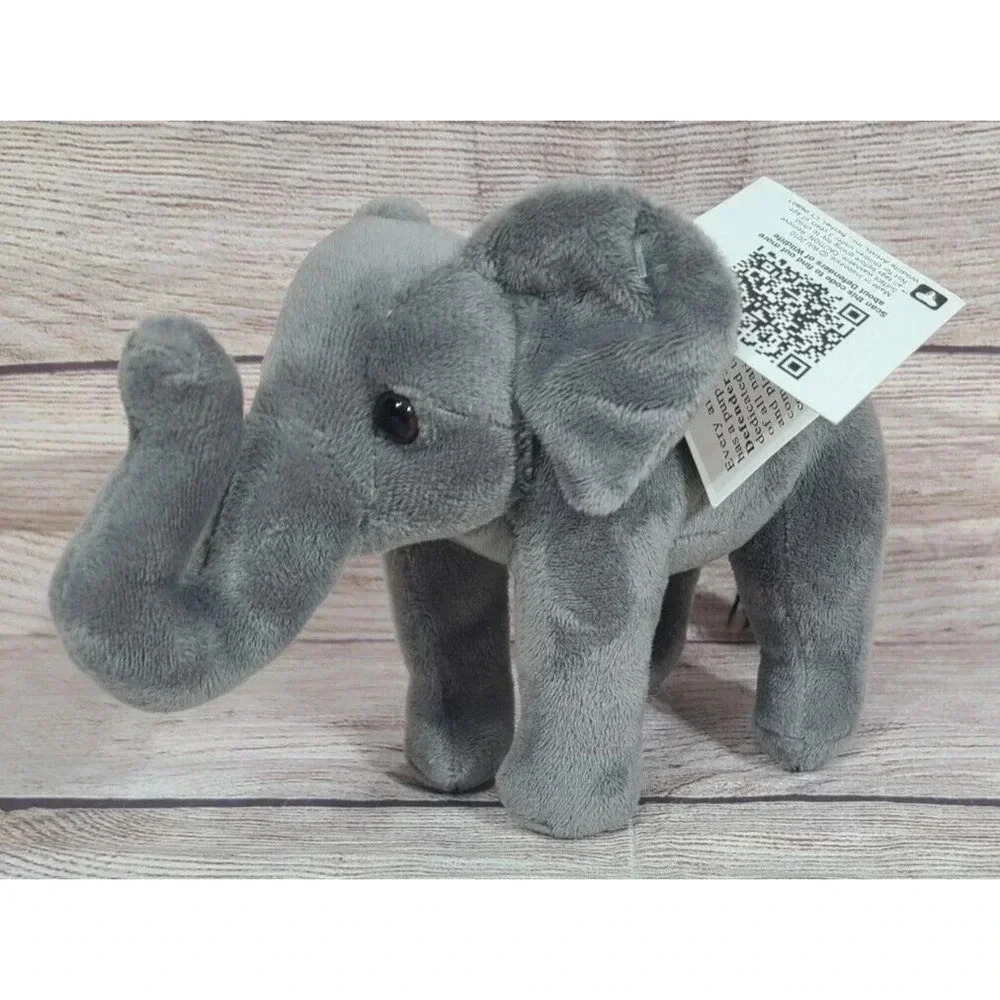 Defenders Of Wildlife Plush Elephant Stuffed Animal Wildlife Artists Gray 9.5"